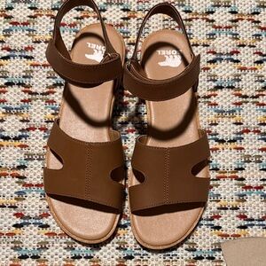 Sorel Brown Open-Toe Sandals